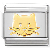 Nomination Composable Classic Link 030162/53 Cat Face in 18K Gold